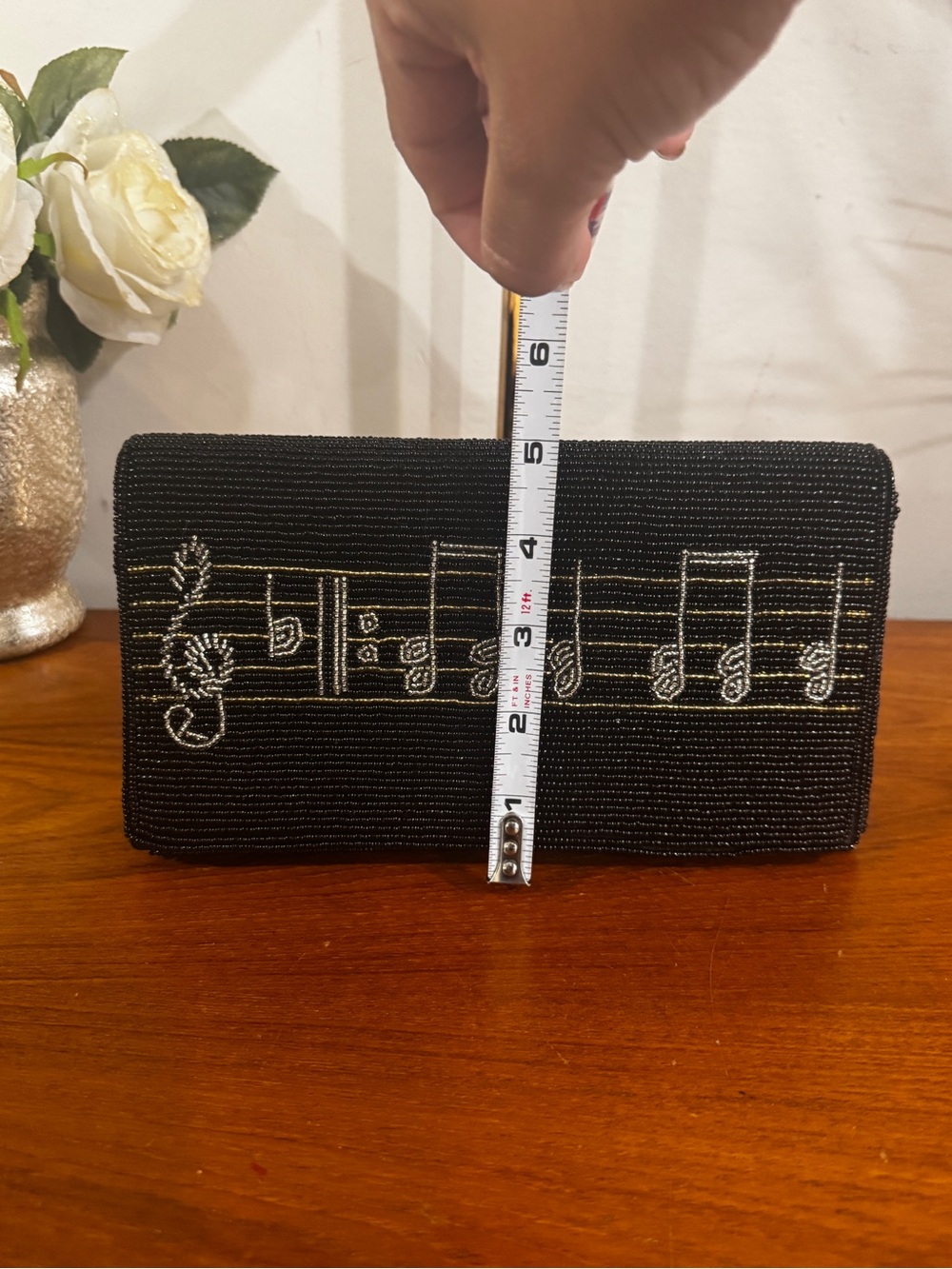 Albert elovitz Black Beaded Music Note Clutch - Picture 13 of 13